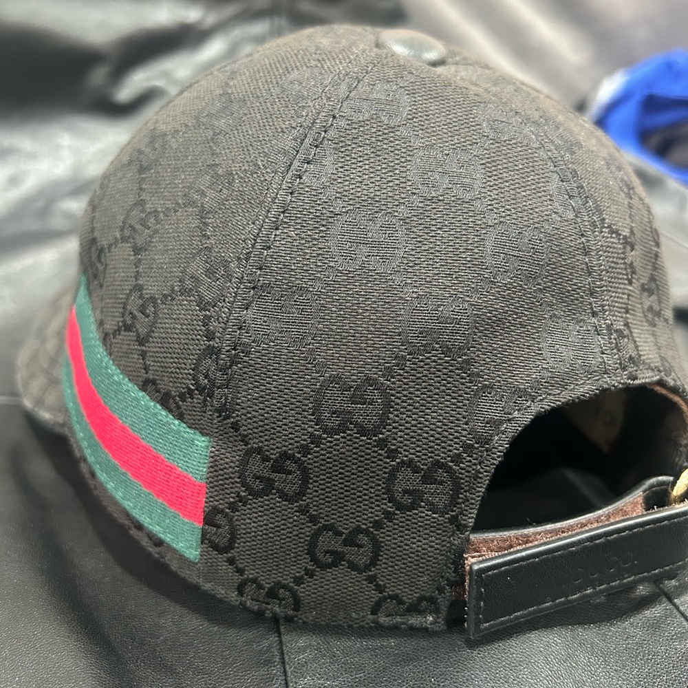 Gucci Black Monogram Baseball Cap - image 3